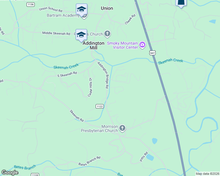 map of restaurants, bars, coffee shops, grocery stores, and more near 40 Addington Villas Drive in Franklin