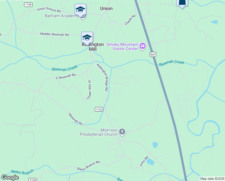 map of restaurants, bars, coffee shops, grocery stores, and more near 40 Addington Villas Drive in Franklin