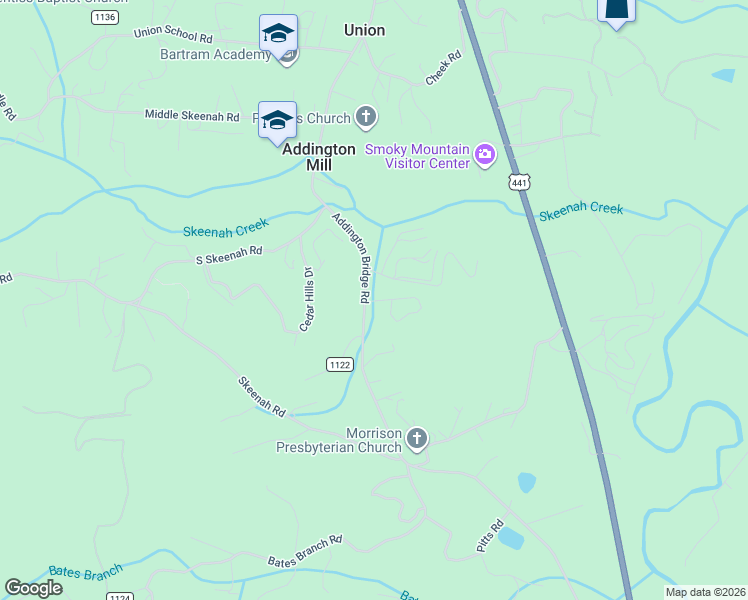 map of restaurants, bars, coffee shops, grocery stores, and more near 40 Addington Villas Drive in Franklin