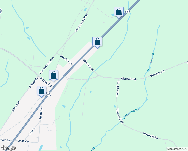 map of restaurants, bars, coffee shops, grocery stores, and more near 19 Glendale Road in Loretto
