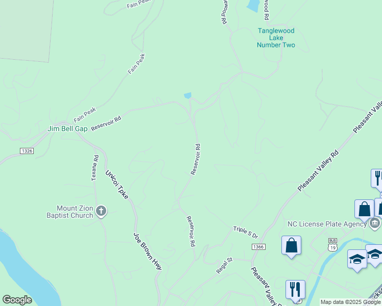 map of restaurants, bars, coffee shops, grocery stores, and more near 851 State Road 1365 in Murphy