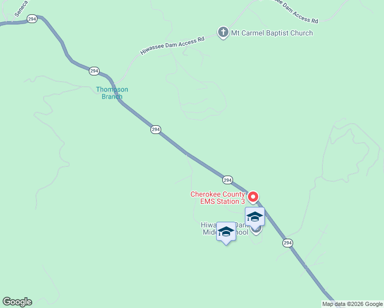 map of restaurants, bars, coffee shops, grocery stores, and more near 8236 North Carolina 294 in Murphy