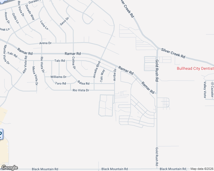 map of restaurants, bars, coffee shops, grocery stores, and more near 1976 Balsa Road in Bullhead City