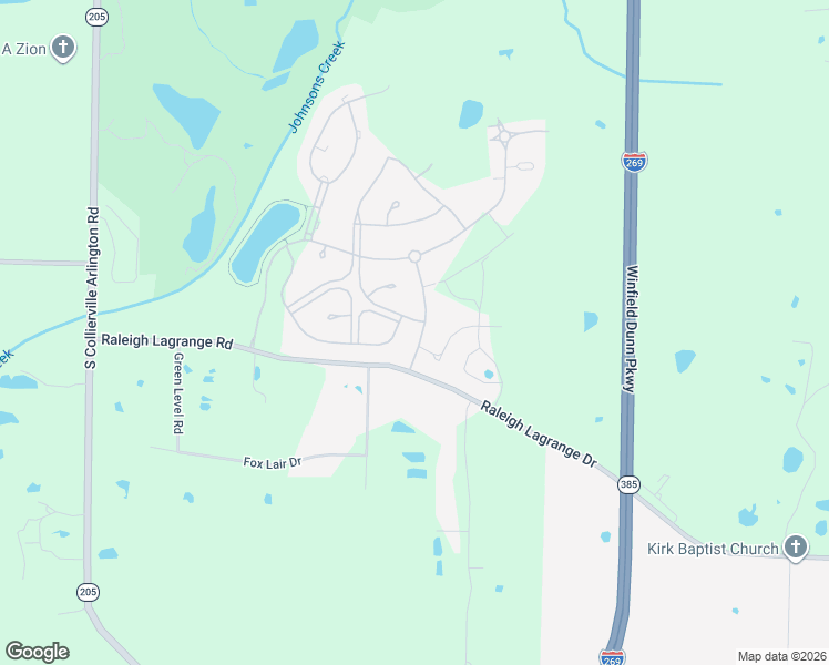 map of restaurants, bars, coffee shops, grocery stores, and more near 581 Rocky Joe Drive in Collierville