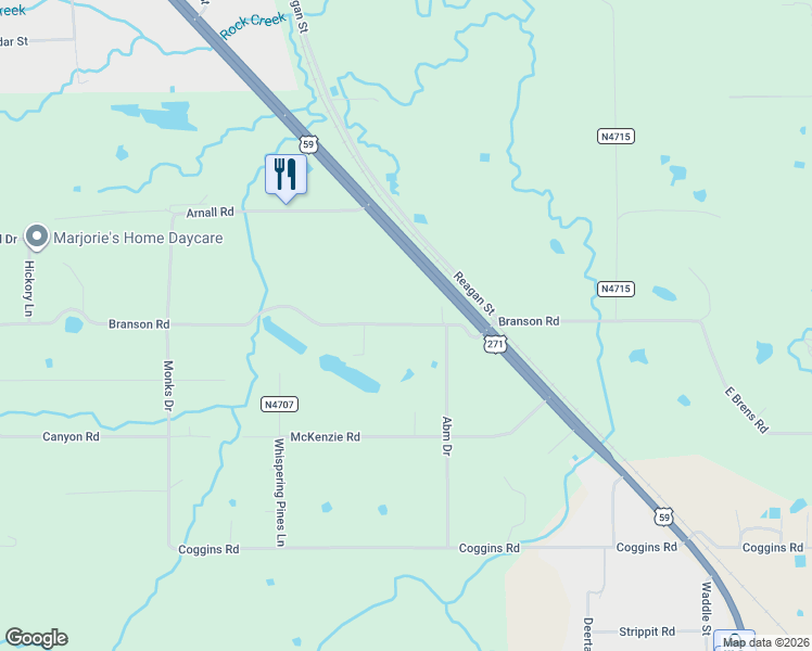 map of restaurants, bars, coffee shops, grocery stores, and more near Branson Road in Poteau