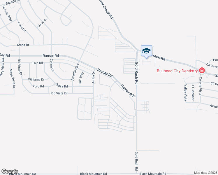 map of restaurants, bars, coffee shops, grocery stores, and more near 2000 Ramar Rd in Bullhead City