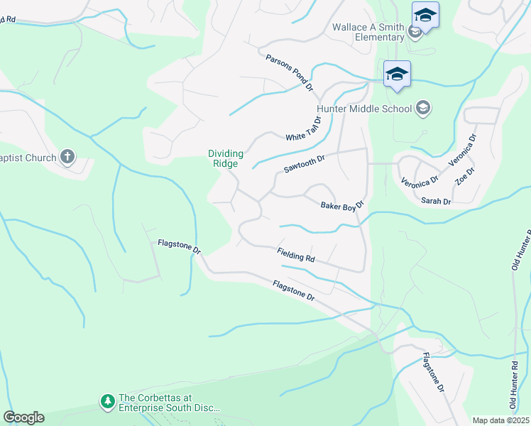 map of restaurants, bars, coffee shops, grocery stores, and more near 6507 Burl Lane in Ooltewah