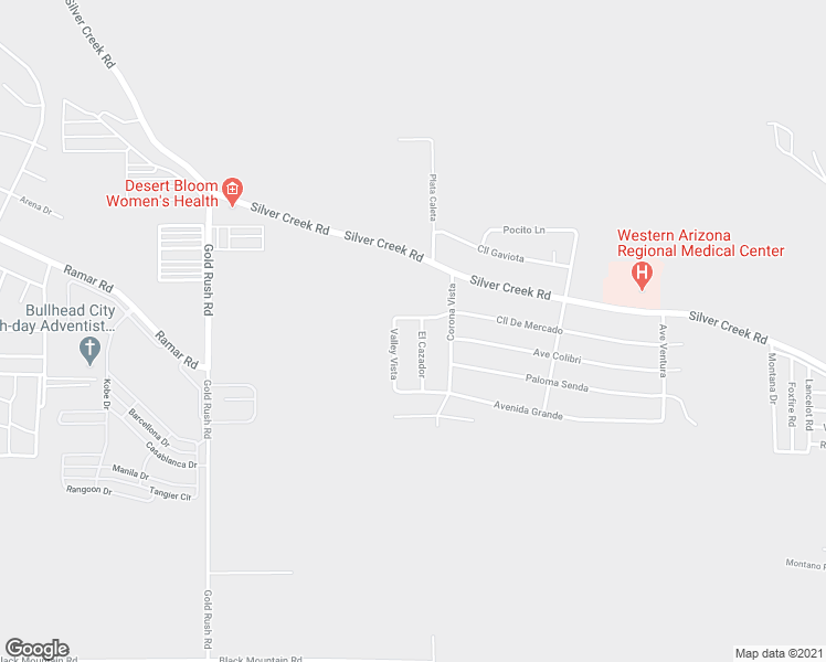 map of restaurants, bars, coffee shops, grocery stores, and more near 1707 El Cazador in Bullhead City