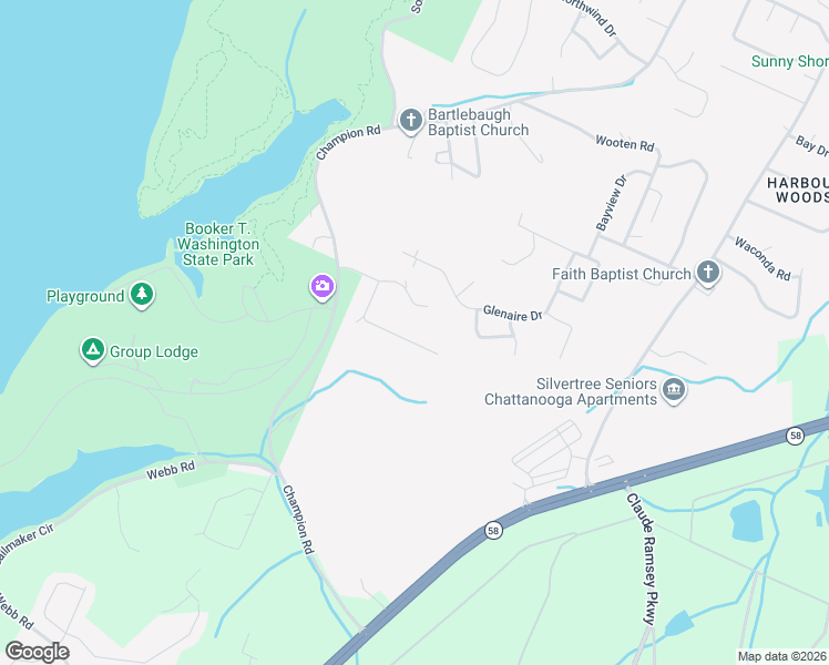 map of restaurants, bars, coffee shops, grocery stores, and more near 8818 Millard Lee Lane in Chattanooga