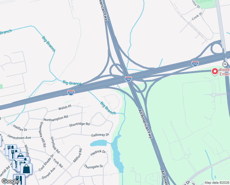 map of restaurants, bars, coffee shops, grocery stores, and more near 852 Shortridge Road in Fayetteville