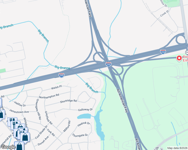 map of restaurants, bars, coffee shops, grocery stores, and more near 852 Shortridge Road in Fayetteville
