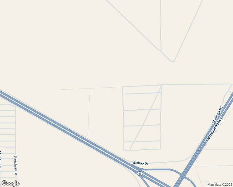 map of restaurants, bars, coffee shops, grocery stores, and more near East 58 Freeway in Mojave