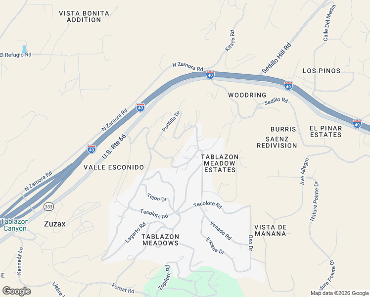 map of restaurants, bars, coffee shops, grocery stores, and more near 3 Puntilla Drive in Tijeras