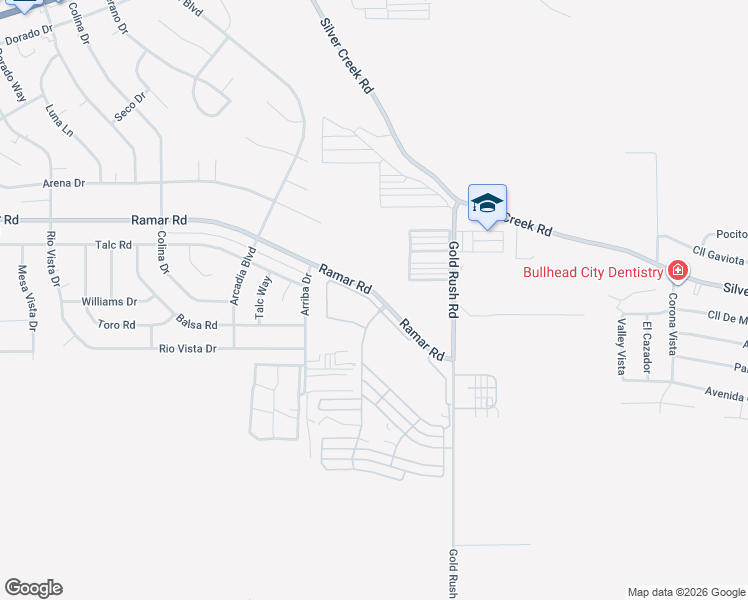 map of restaurants, bars, coffee shops, grocery stores, and more near 2000 Ramar Road in Bullhead City