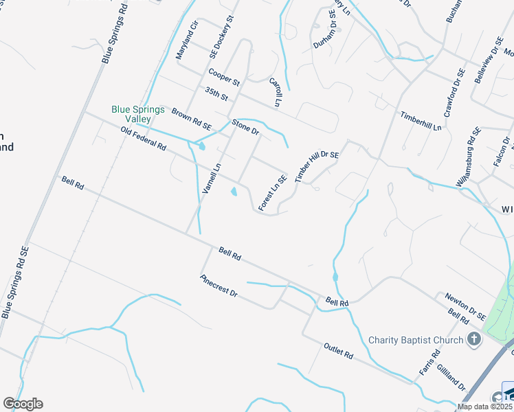 map of restaurants, bars, coffee shops, grocery stores, and more near 3765 Forest Lane Southeast in Cleveland