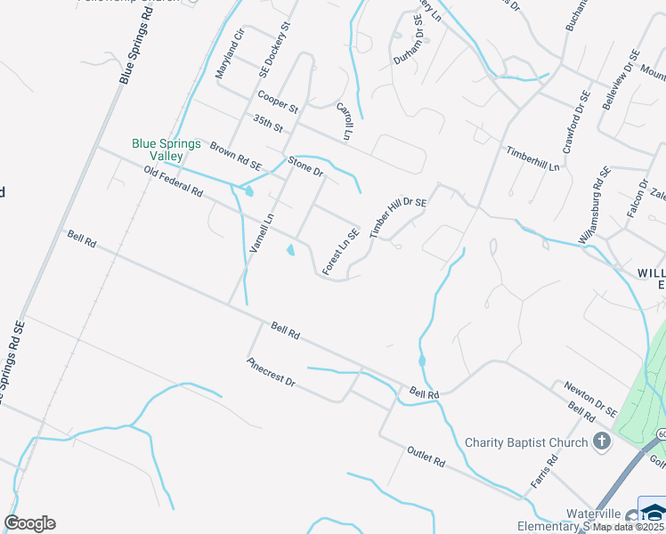 map of restaurants, bars, coffee shops, grocery stores, and more near 3775 Forest Lane Southeast in Cleveland