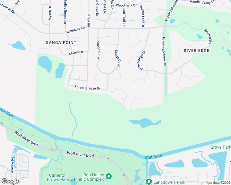 map of restaurants, bars, coffee shops, grocery stores, and more near 8859 Forest Breeze Drive in Shelby County
