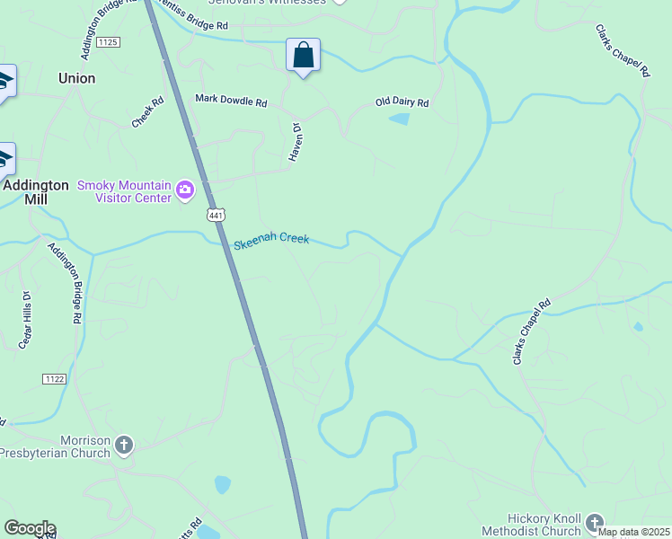 map of restaurants, bars, coffee shops, grocery stores, and more near 87 Sam McClure Road in Franklin