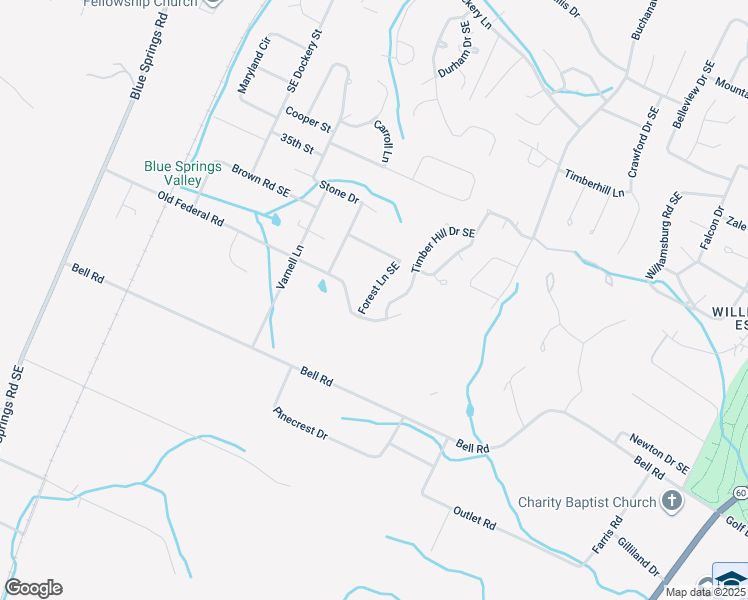 map of restaurants, bars, coffee shops, grocery stores, and more near 3765 Forest Lane Southeast in Cleveland