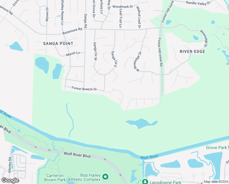 map of restaurants, bars, coffee shops, grocery stores, and more near 8859 Forest Breeze Drive in Shelby County