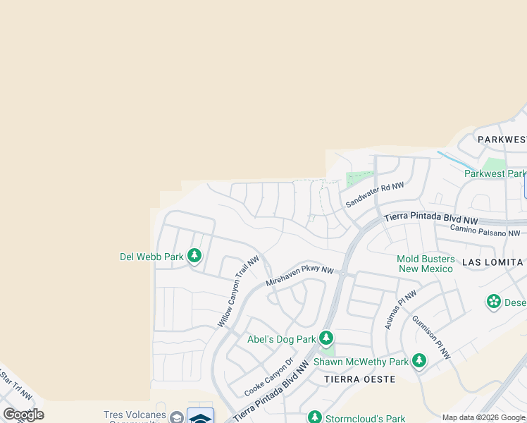 map of restaurants, bars, coffee shops, grocery stores, and more near 2320 Chuckwalla Spring Trail NW in Albuquerque