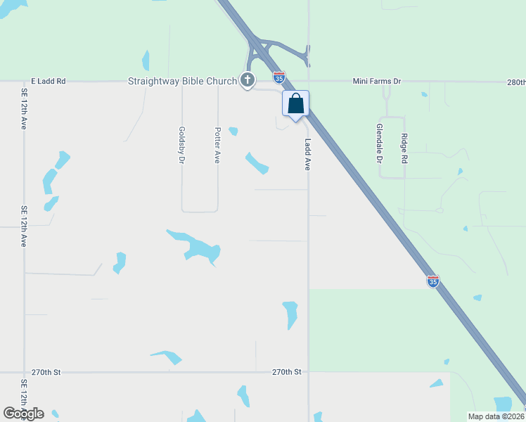 map of restaurants, bars, coffee shops, grocery stores, and more near 4 Cedar Lake Lane in Goldsby