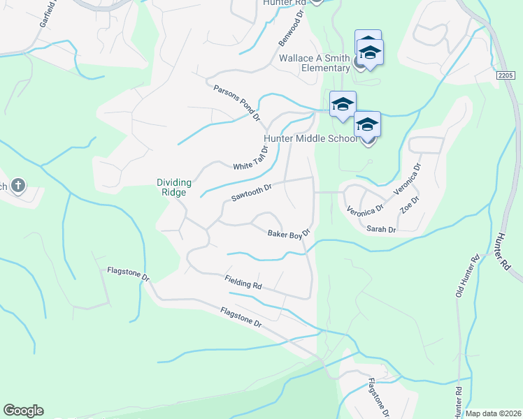 map of restaurants, bars, coffee shops, grocery stores, and more near 6757 Triton Circle in Ooltewah