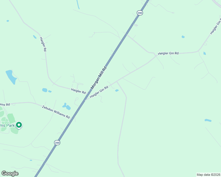 map of restaurants, bars, coffee shops, grocery stores, and more near 7612 Haigler Gin Road in Monroe