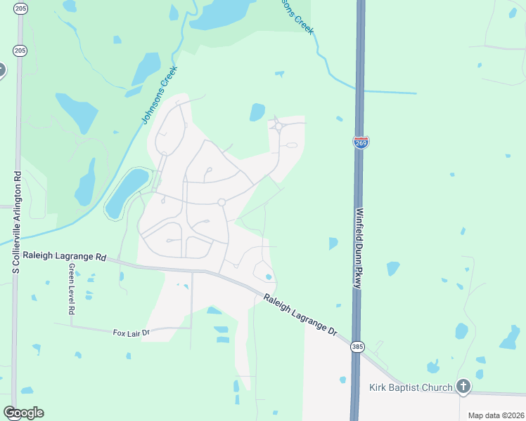 map of restaurants, bars, coffee shops, grocery stores, and more near 520 Rocky Joe Drive in Collierville