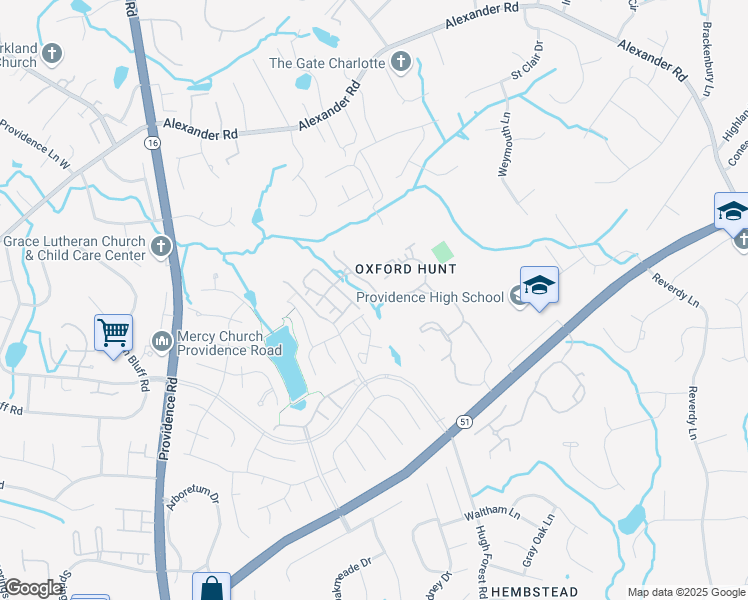 map of restaurants, bars, coffee shops, grocery stores, and more near 8219 Fox Chapel Lane in Charlotte