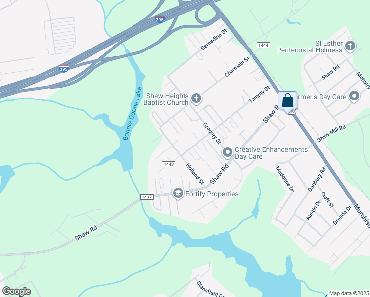 map of restaurants, bars, coffee shops, grocery stores, and more near 1258 Tammy Street in Fayetteville