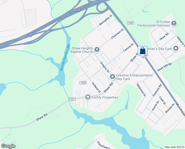 map of restaurants, bars, coffee shops, grocery stores, and more near 1256 Tammy Street in Fayetteville