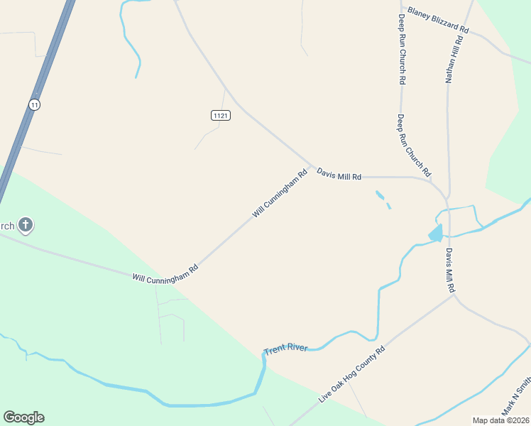 map of restaurants, bars, coffee shops, grocery stores, and more near 1809 Will Cunningham Road in Deep Run