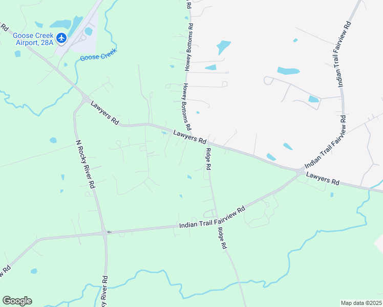 map of restaurants, bars, coffee shops, grocery stores, and more near 1509 Lawyers Road in Indian Trail