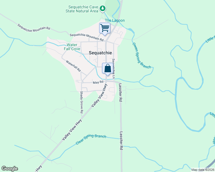 map of restaurants, bars, coffee shops, grocery stores, and more near 130 Lassiter Road in Sequatchie