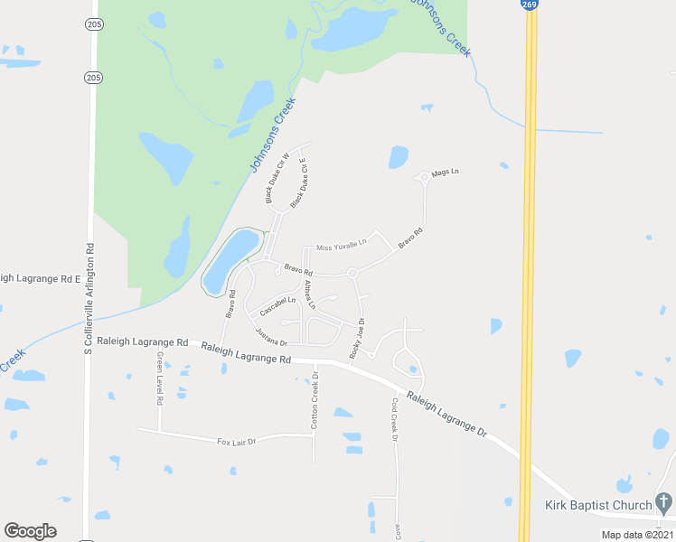 map of restaurants, bars, coffee shops, grocery stores, and more near 12544 Bravo Road in Collierville