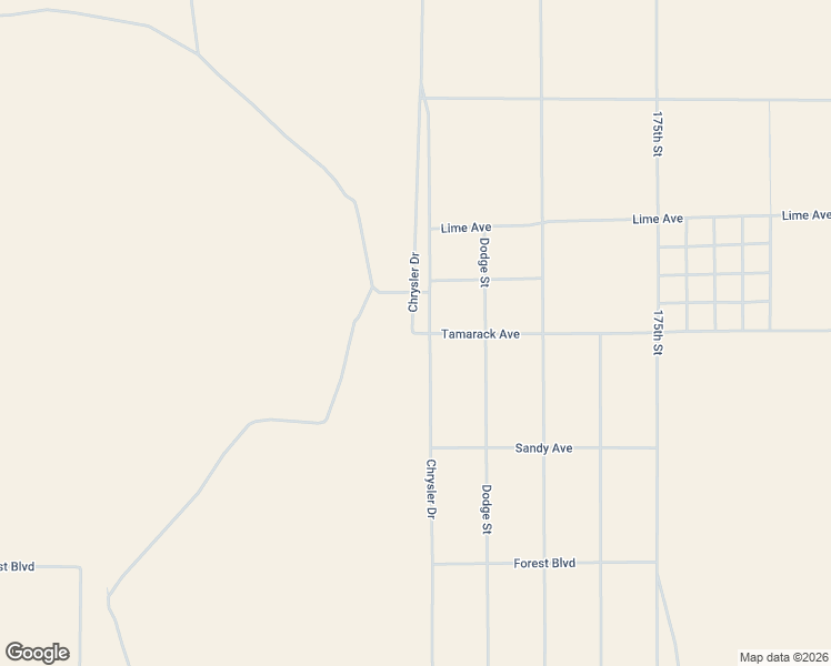 map of restaurants, bars, coffee shops, grocery stores, and more near Chrysler Drive in North Edwards