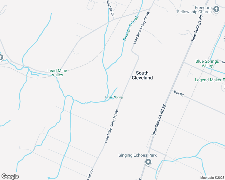 map of restaurants, bars, coffee shops, grocery stores, and more near 506 Lead Mine Valley Road Southwest in Cleveland