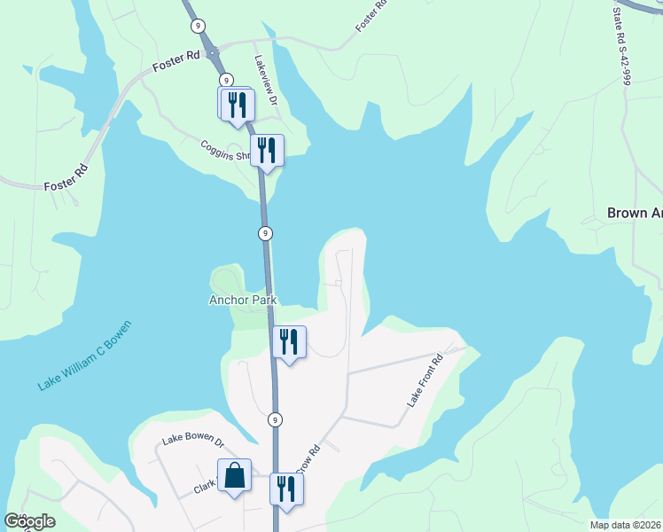 map of restaurants, bars, coffee shops, grocery stores, and more near 195 Suttles Road in Inman