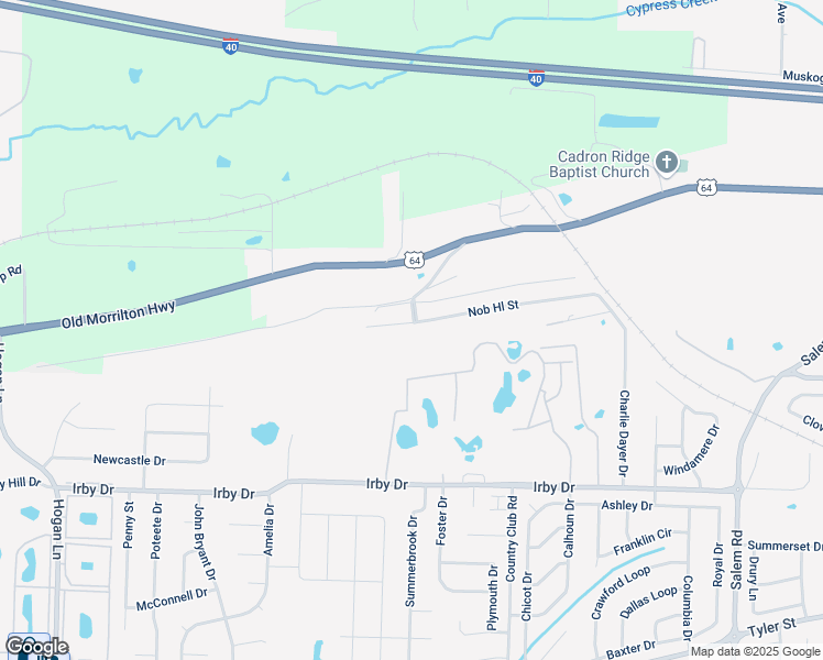 map of restaurants, bars, coffee shops, grocery stores, and more near 30 Nob Hill Road in Conway