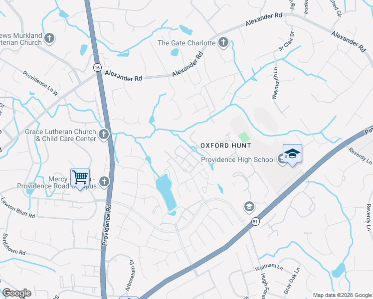 map of restaurants, bars, coffee shops, grocery stores, and more near in Charlotte