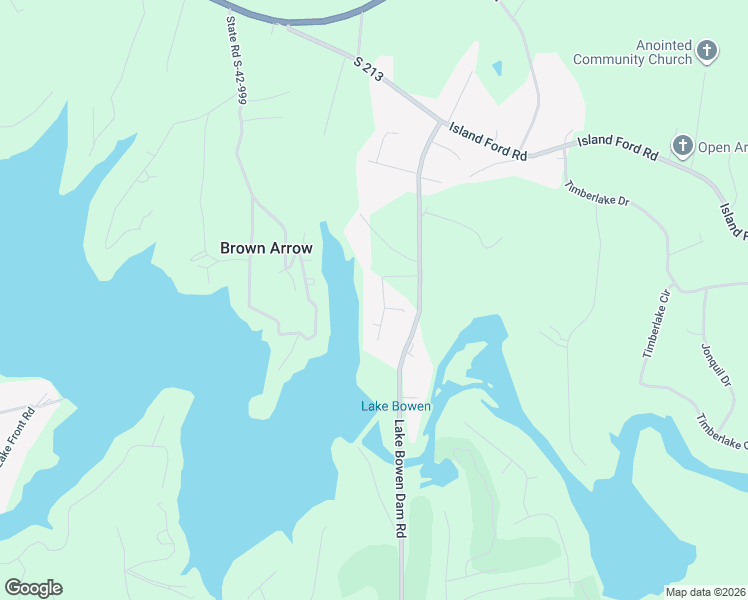 map of restaurants, bars, coffee shops, grocery stores, and more near 406 Rockcove Road in Inman