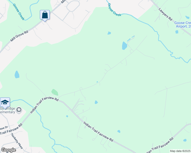 map of restaurants, bars, coffee shops, grocery stores, and more near Cunningham Lane in Indian Trail