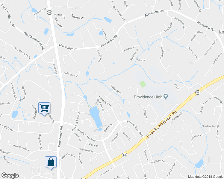 map of restaurants, bars, coffee shops, grocery stores, and more near 8329 Gossomer Bay Drive in Charlotte