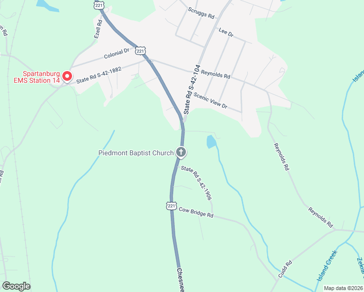 map of restaurants, bars, coffee shops, grocery stores, and more near 5532-5588 Chesnee Highway in Chesnee