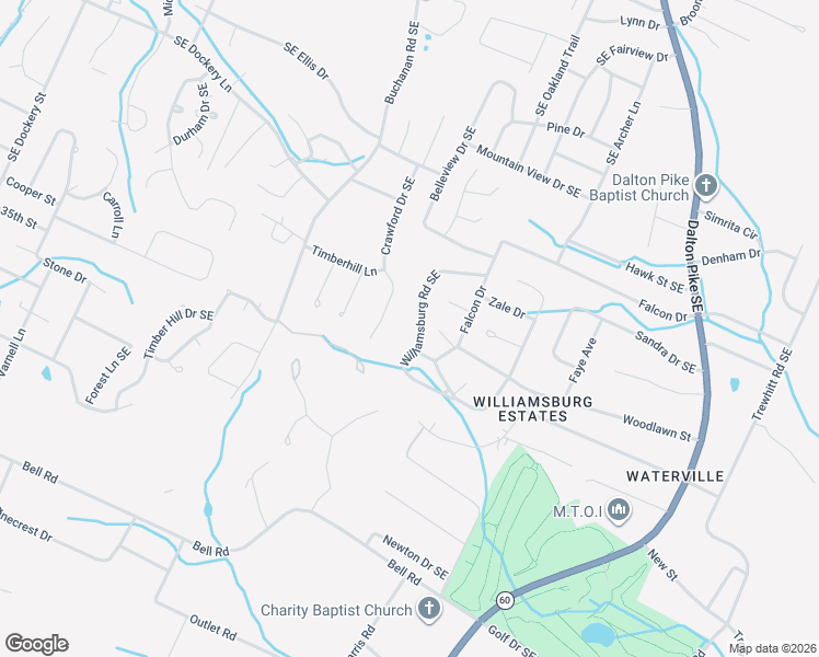 map of restaurants, bars, coffee shops, grocery stores, and more near 3622 Williamsburg Road Southeast in Cleveland