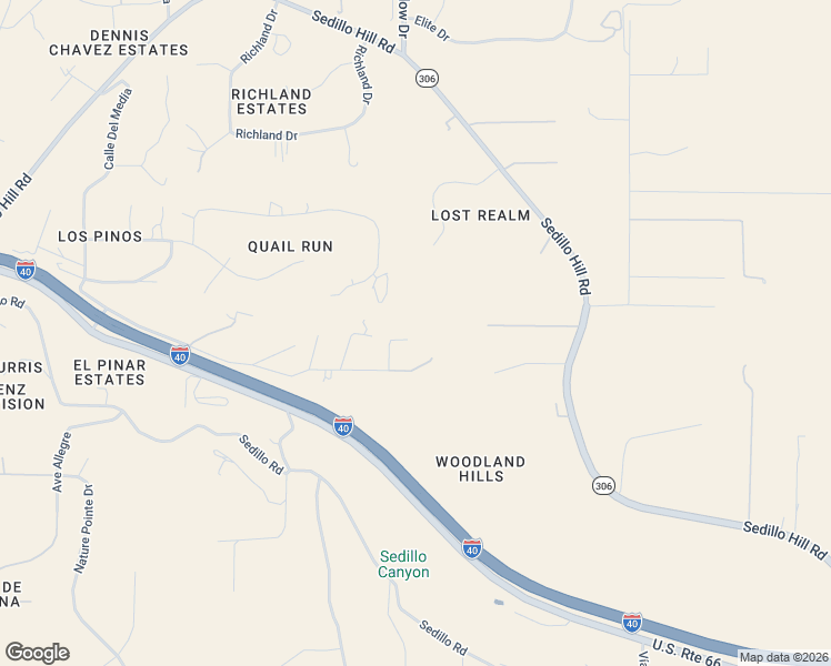 map of restaurants, bars, coffee shops, grocery stores, and more near 73 Woodland Drive in Tijeras