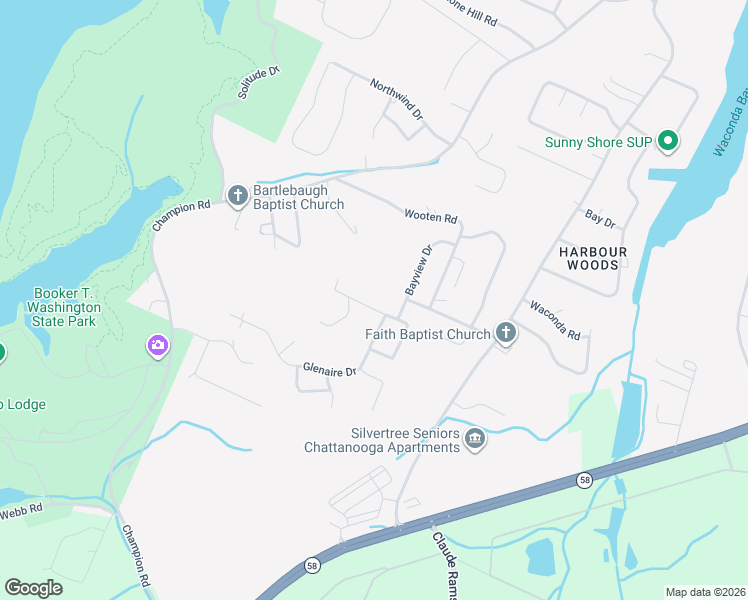 map of restaurants, bars, coffee shops, grocery stores, and more near 8906 Heritage Drive in Chattanooga