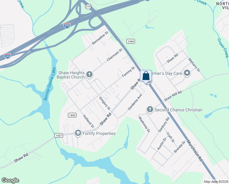 map of restaurants, bars, coffee shops, grocery stores, and more near 1113 Tammy Street in Fayetteville