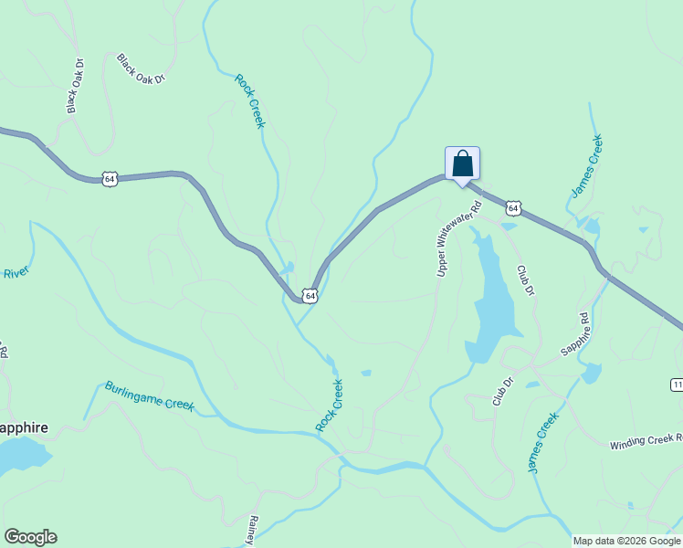 map of restaurants, bars, coffee shops, grocery stores, and more near 35 Big Pine Road in Sapphire